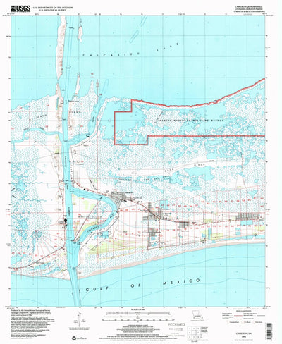 United States Geological Survey Cameron, LA (1998, 24000-Scale) digital map