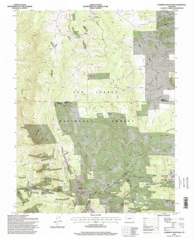 United States Geological Survey Cameron Mountain, CO (1994, 24000-Scale) digital map