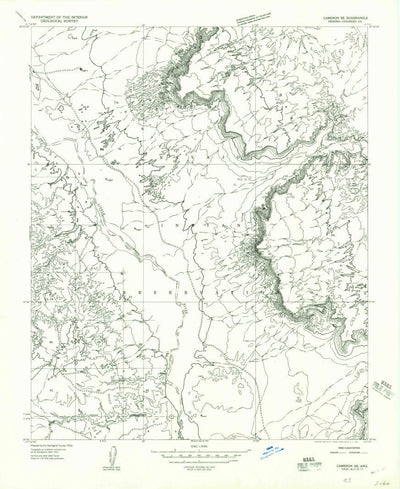 United States Geological Survey Cameron SE, AZ (1955, 24000-Scale) digital map