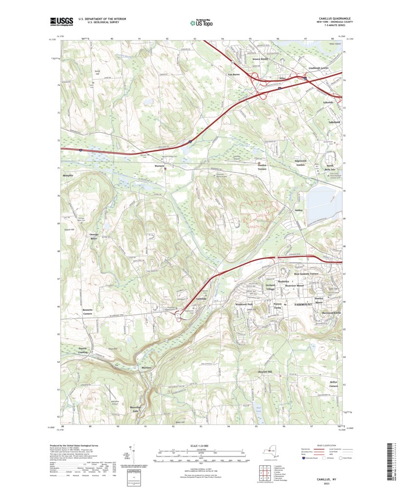 Camillus, NY (2023, 24000Scale) Map by United States Geological Survey