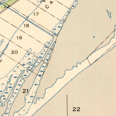 United States Geological Survey Caminada Pass, LA (1947, 31680-Scale) digital map