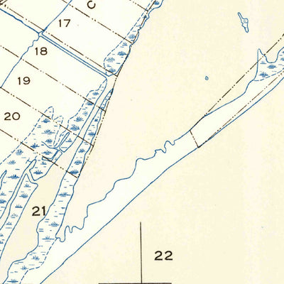 United States Geological Survey Caminada Pass, LA (1954, 31680-Scale) digital map