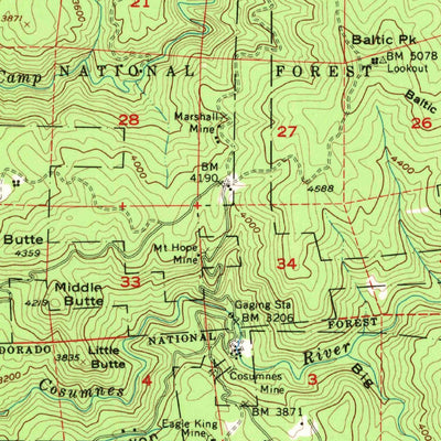 United States Geological Survey Camino, CA (1952, 62500-Scale) digital map