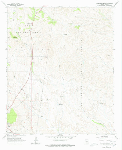 United States Geological Survey Cammerman Wash, AZ (1966, 24000-Scale) digital map