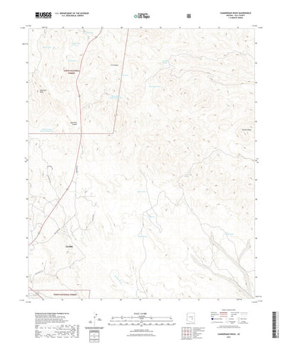 United States Geological Survey Cammerman Wash, AZ (2021, 24000-Scale) digital map