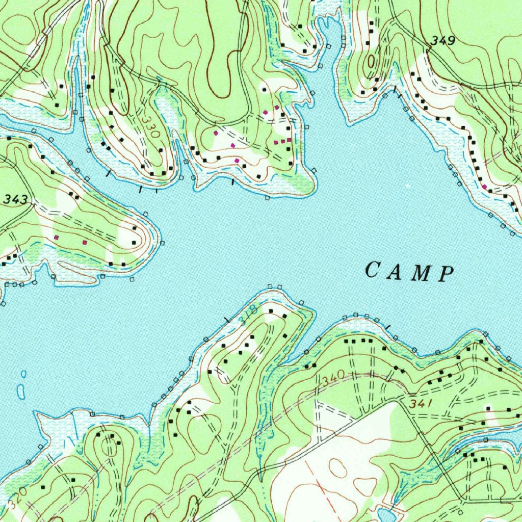 Camp Creek Lake, TX (1965, 24000-Scale) Map by United States Geological  Survey
