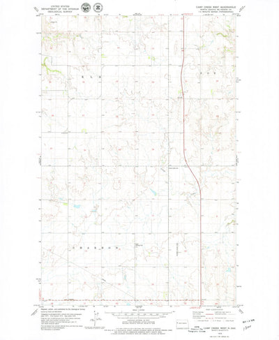 United States Geological Survey Camp Creek West, ND (1978, 24000-Scale) digital map