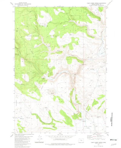 United States Geological Survey Camp Currey Spring, OR (1981, 24000-Scale) digital map