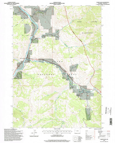 United States Geological Survey Camp Davis, WY (1996, 24000-Scale) digital map