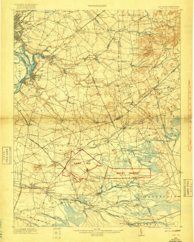 United States Geological Survey Camp Dix, NJ (1918, 62500-Scale) digital map