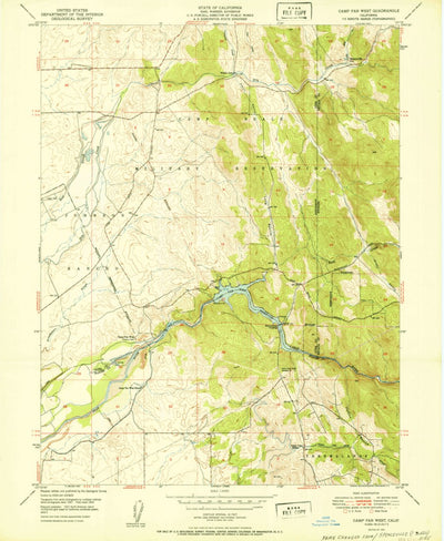 United States Geological Survey Camp Far West, CA (1951, 24000-Scale) digital map