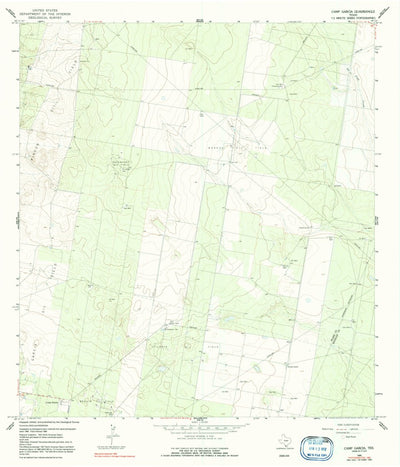 United States Geological Survey Camp Garcia, TX (1965, 24000-Scale) digital map