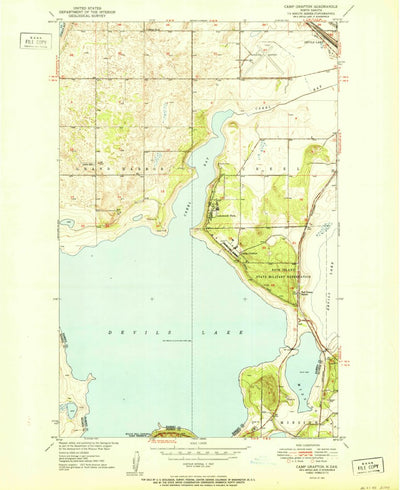 United States Geological Survey Camp Grafton, ND (1951, 24000-Scale) digital map
