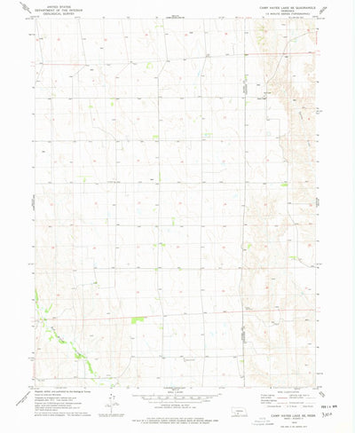 United States Geological Survey Camp Hayes Lake SE, NE (1973, 24000-Scale) digital map