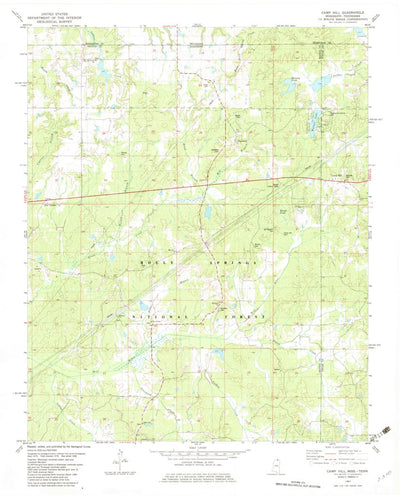 United States Geological Survey Camp Hill, MS-TN (1982, 24000-Scale) digital map