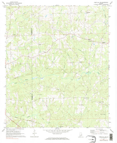 United States Geological Survey Camp Hill SE, AL (1971, 24000-Scale) digital map