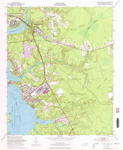 United States Geological Survey Camp Lejeune, NC (1952, 24000-Scale) digital map