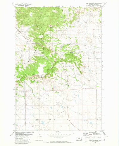 United States Geological Survey Camp Needmore, MT (1980, 24000-Scale) digital map