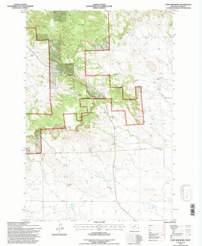United States Geological Survey Camp Needmore, MT (1993, 24000-Scale) digital map