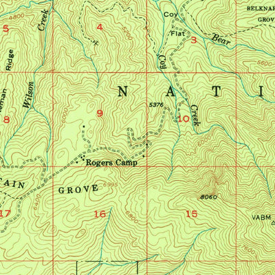 United States Geological Survey Camp Nelson, CA (1956, 62500-Scale) digital map