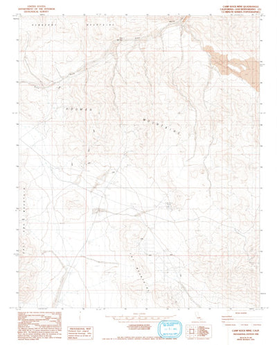 United States Geological Survey Camp Rock Mine, CA (1982, 24000-Scale) digital map