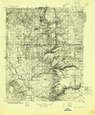 United States Geological Survey Camp Verde, AZ (1923, 125000-Scale) digital map