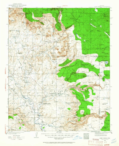 United States Geological Survey Camp Verde, AZ (1932, 125000-Scale) digital map