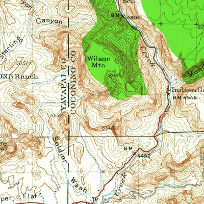 United States Geological Survey Camp Verde, AZ (1932, 125000-Scale) digital map