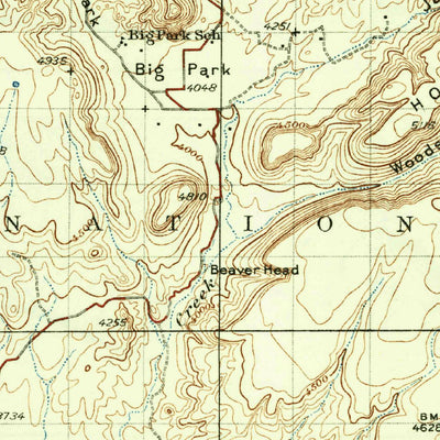 United States Geological Survey Camp Verde, AZ (1936, 125000-Scale) digital map