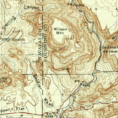 United States Geological Survey Camp Verde, AZ (1936, 125000-Scale) digital map
