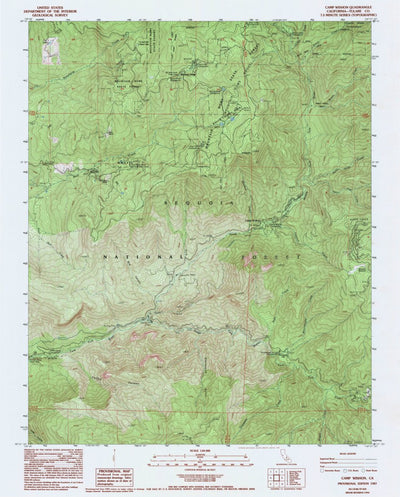 United States Geological Survey Camp Wishon, CA (1987, 24000-Scale) digital map