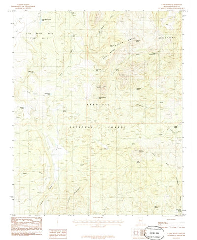 United States Geological Survey Camp Wood, AZ (1986, 24000-Scale) digital map