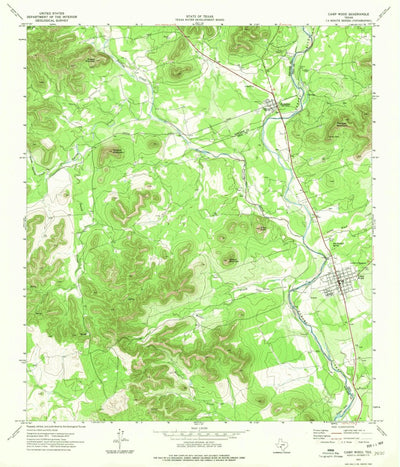 United States Geological Survey Camp Wood, TX (1973, 24000-Scale) digital map