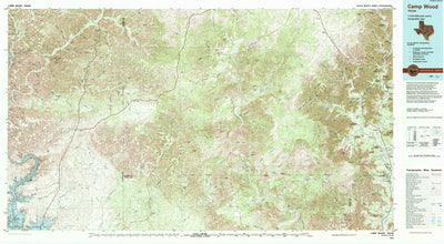 United States Geological Survey Camp Wood, TX (1985, 100000-Scale) digital map