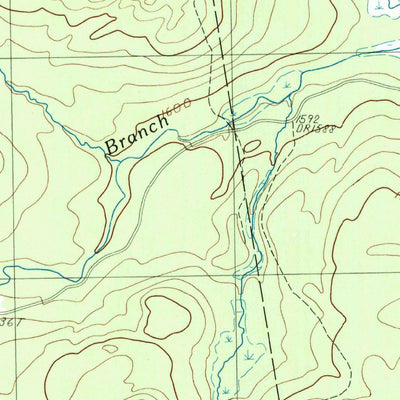 United States Geological Survey Campbell Brook, ME (1989, 24000-Scale) digital map