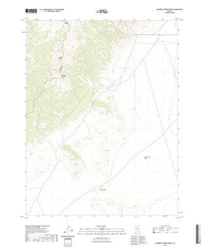United States Geological Survey Campbell Creek Ranch, NV (2021, 24000-Scale) digital map