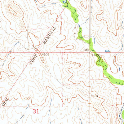 United States Geological Survey Campbell Creek, SD (1964, 24000-Scale) digital map