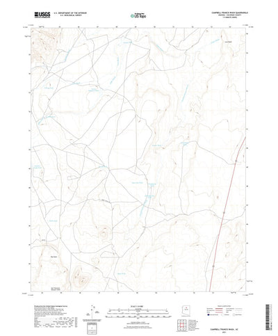 United States Geological Survey Campbell Francis Wash, AZ (2021, 24000-Scale) digital map