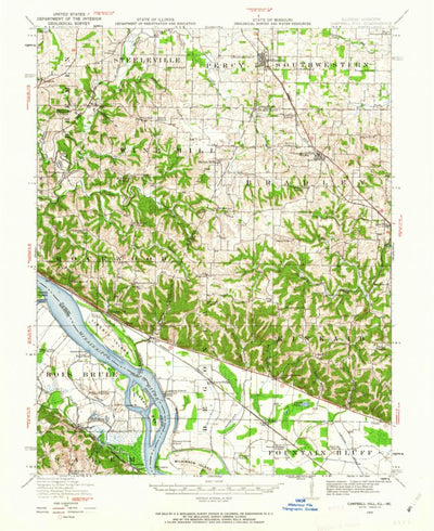 United States Geological Survey Campbell Hill, IL-MO (1916, 62500-Scale) digital map