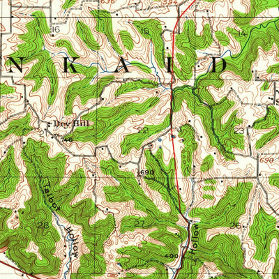 United States Geological Survey Campbell Hill, IL-MO (1916, 62500-Scale) digital map
