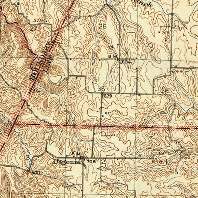 United States Geological Survey Campbell Hill, IL-MO (1918, 62500-Scale) digital map
