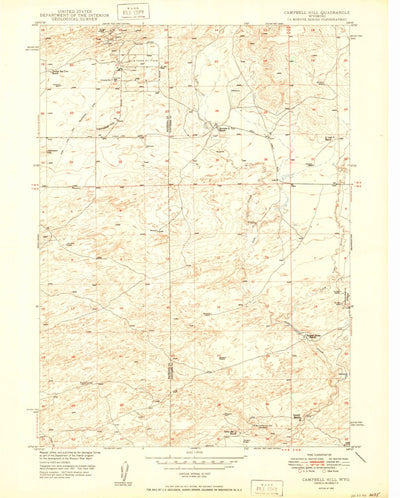 United States Geological Survey Campbell Hill, WY (1950, 24000-Scale) digital map