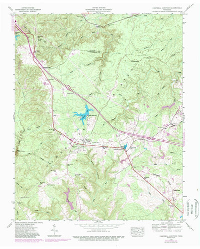 United States Geological Survey Campbell Junction, TN (1946, 24000-Scale) digital map