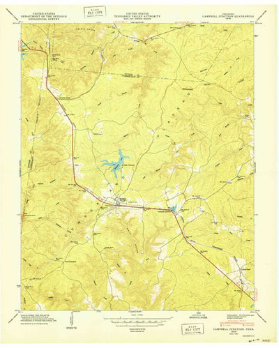 United States Geological Survey Campbell Junction, TN (1950, 24000-Scale) digital map