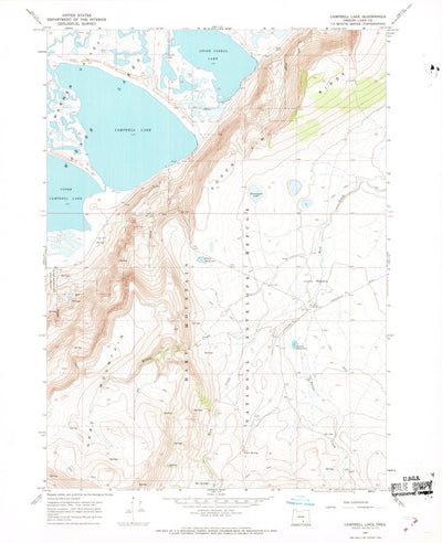 United States Geological Survey Campbell Lake, OR (1967, 24000-Scale) digital map