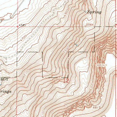 United States Geological Survey Campbell Lake, OR (1967, 24000-Scale) digital map