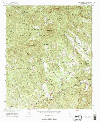 United States Geological Survey Campbell Mountain, GA (1950, 24000-Scale) digital map