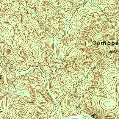 United States Geological Survey Campbell Mountain, GA (1950, 24000-Scale) digital map