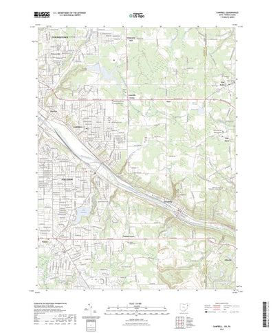 United States Geological Survey Campbell, OH (2023, 24000-Scale) digital map
