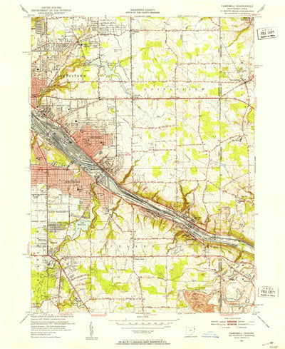 United States Geological Survey Campbell, OH-PA (1951, 24000-Scale) digital map